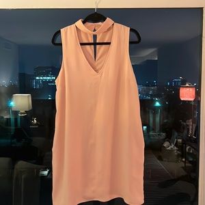 Pink High Neck Dress
